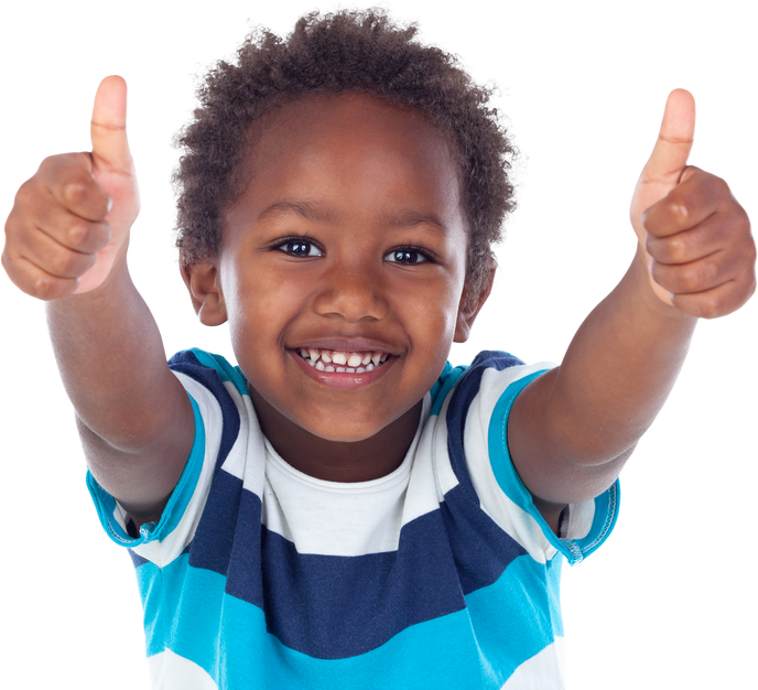 African Child Saying Ok